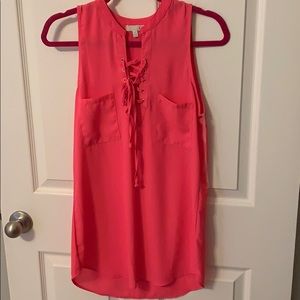 GB Laced Down Sleeveless blouse
